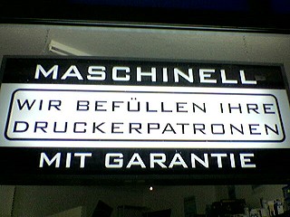 wir befüllen ihre druckerpatronen - mit garantie