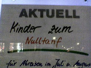 für die gören zahlt ja eh keiner kinder zum nulltarif