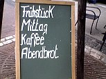 frühstück / mittag / kaffee / abendbrot